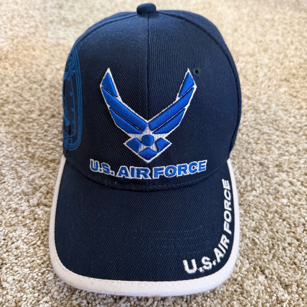 US Air Force Navy Blue Adjustable Baseball‎ Cap Hat Embroidered Wing Logo